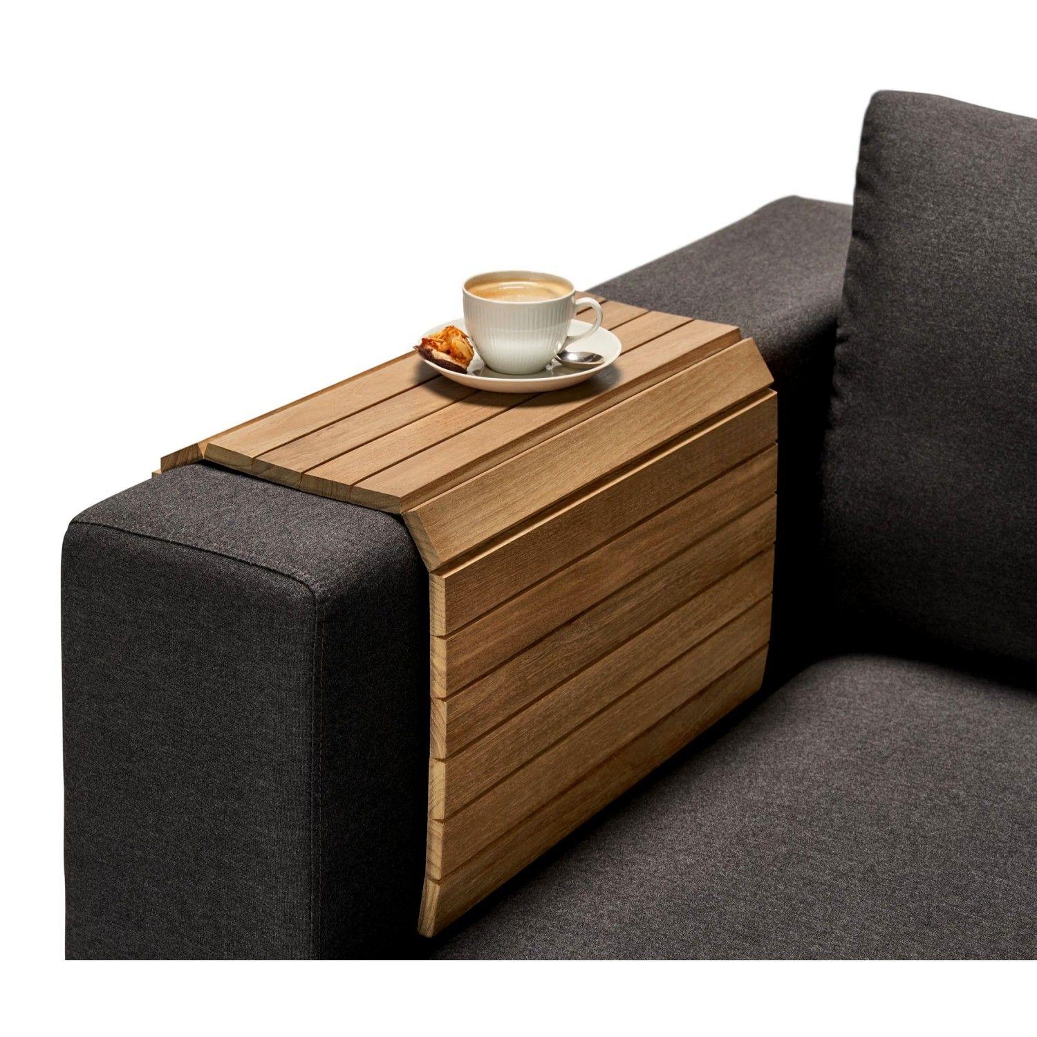 Bandeja De Sofá Sillon De Madera Teca Flexible Tchibo-2