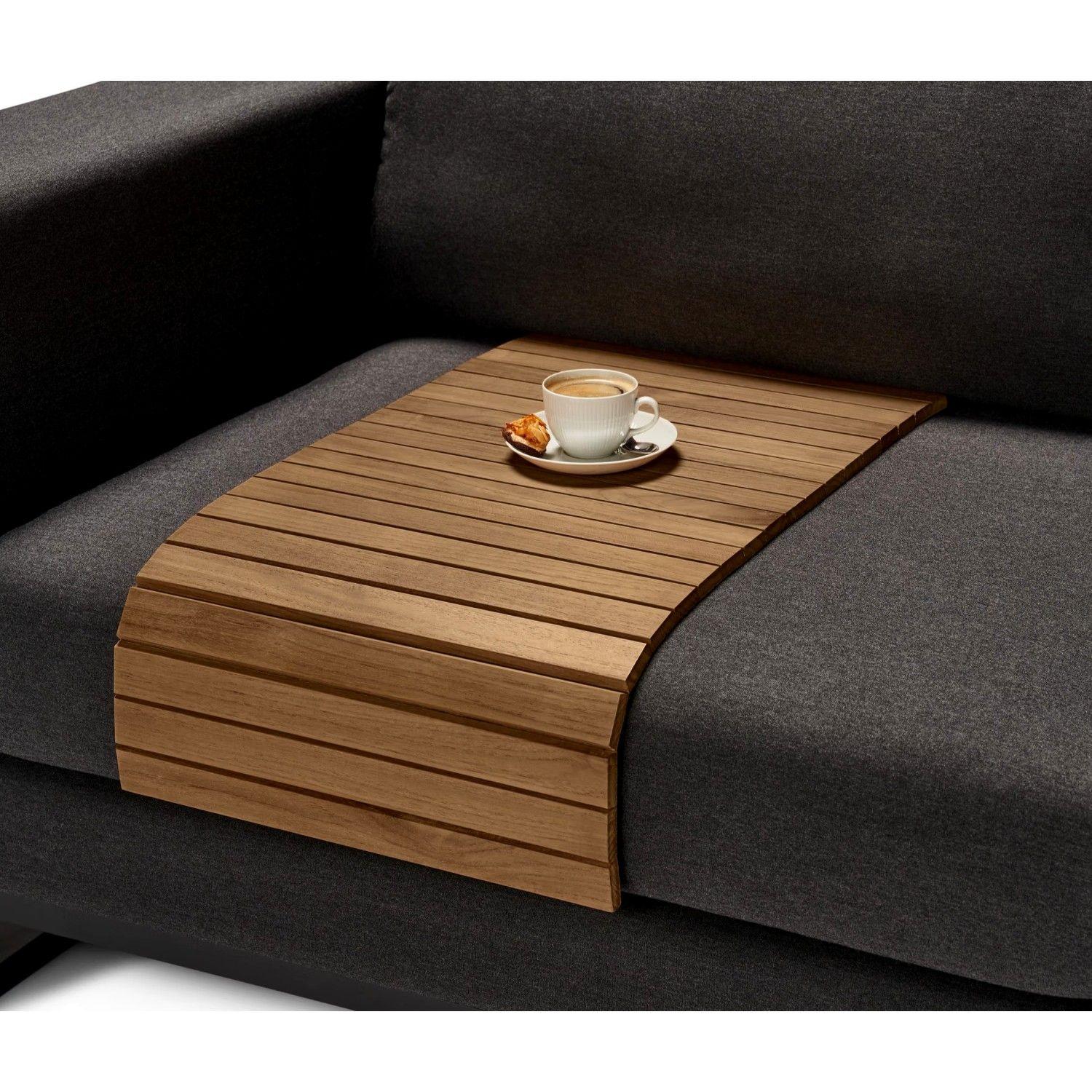Bandeja De Sofá Sillon De Madera Teca Flexible Tchibo-3