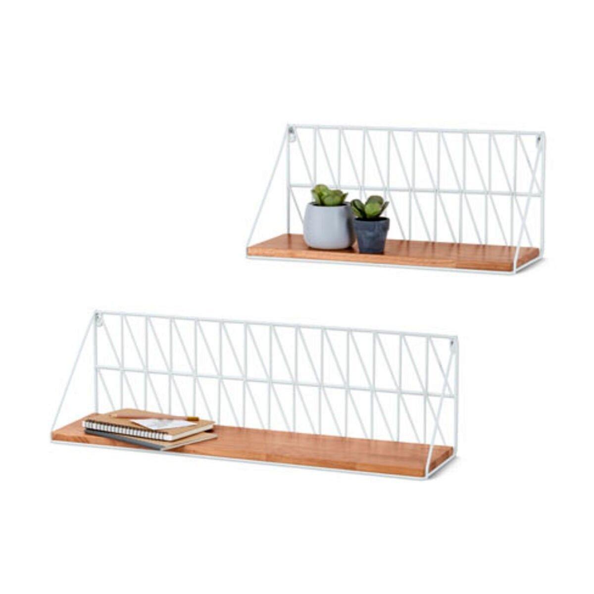 Repisa De Pared Escandinavo Madera Set De 2-0