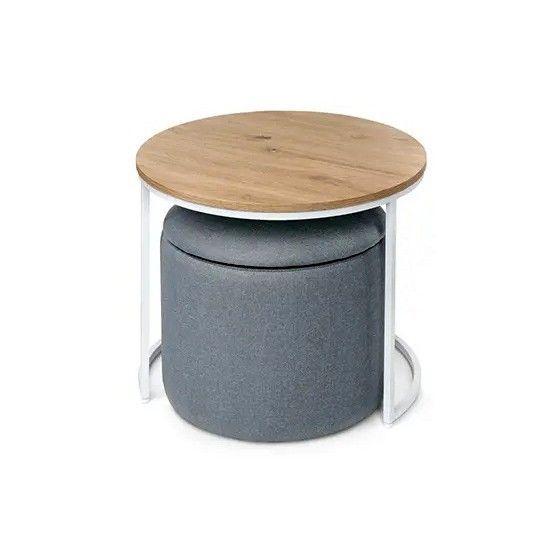 Mesa Auxiliar Con Puf 2 en 1-2