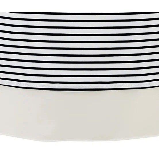 Top Largo Con Inserto De Blusa Rayado-3