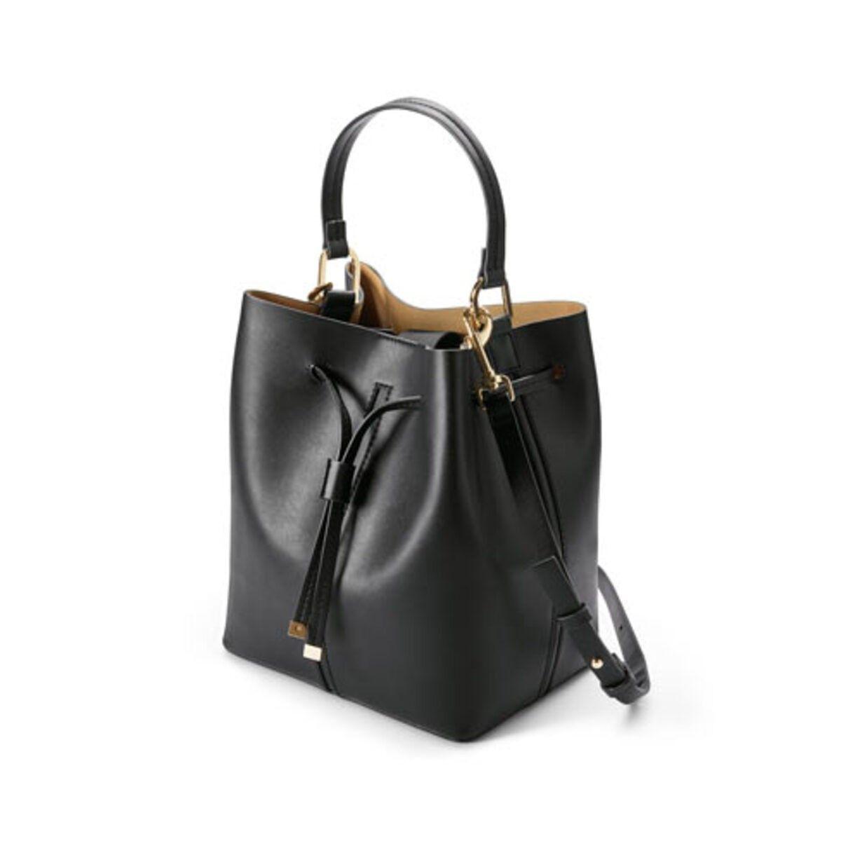 Bolso Cartera "Bucket Bag" Negro Mujer-0