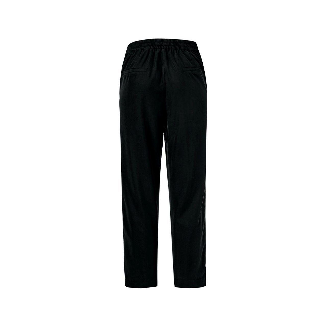 Pantalón De Tela Negra Mujer Tchibo-1