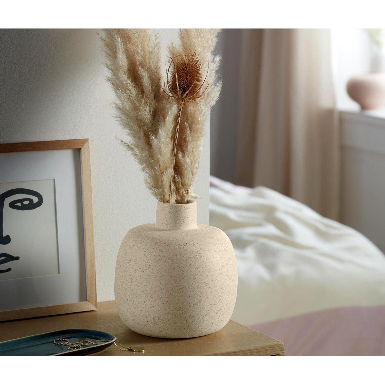 Florero Ceramica Beige Tchibo-1