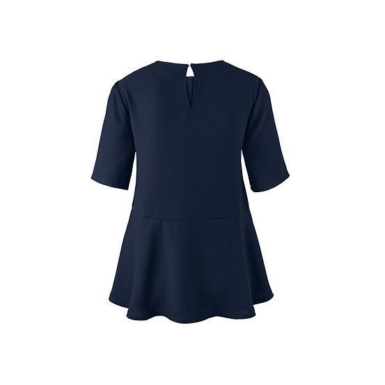 Blusa con Volante Azul Mujer-2