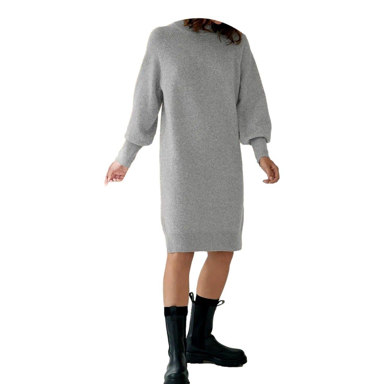 Vestido De Punto Lana Merino Sostenible Tchibo-2