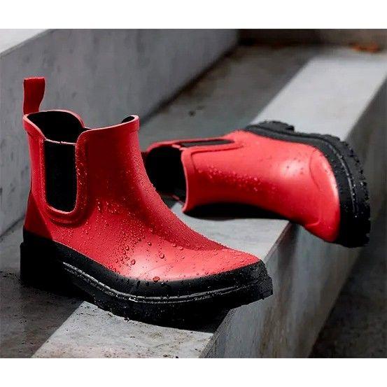 Botines De Lluvia Mujer Rojo-7