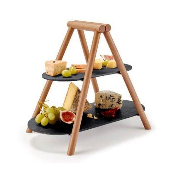 Estantería Mesa Madera Pizarra 2 Niveles -1