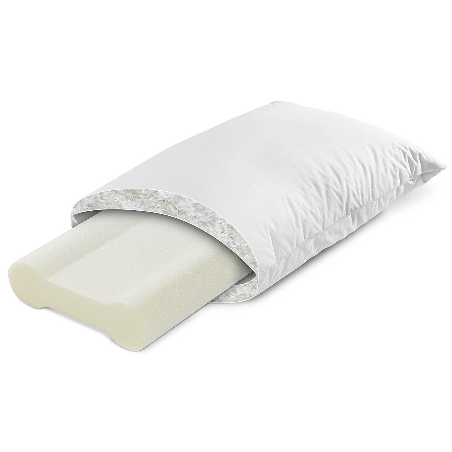 Almohada Pluma Soporte Cuello Con Núcleo Espuma-2