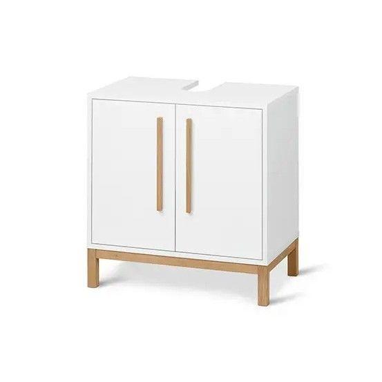 Mueble Baño Lavamanos Madera Blanco-0