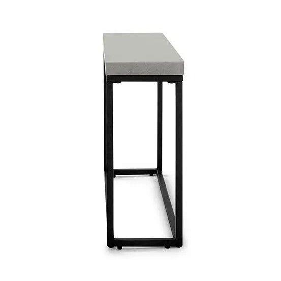 Mesas Laterales De Metal Apariencia Hormigón (Set de 2)-2