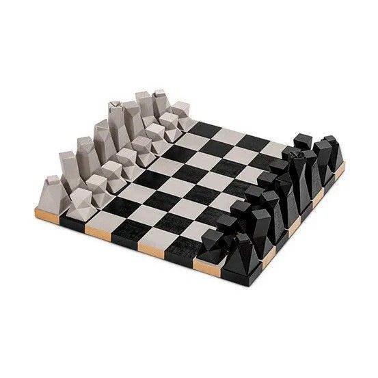 Juego De Ajedrez De Diseño Madera Tchibo-0
