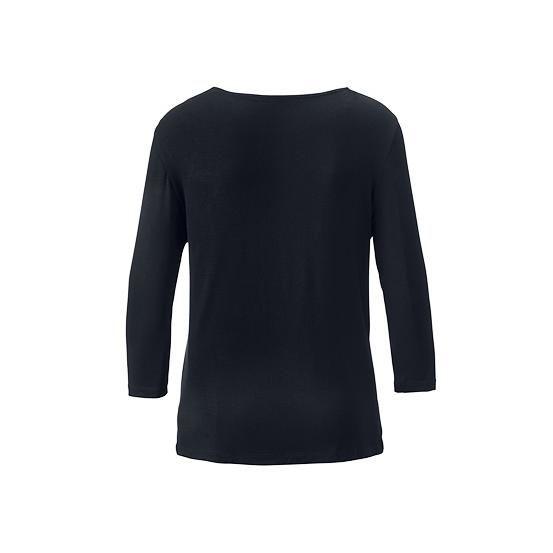 Polera Escote Cascada Azul Mujer-2