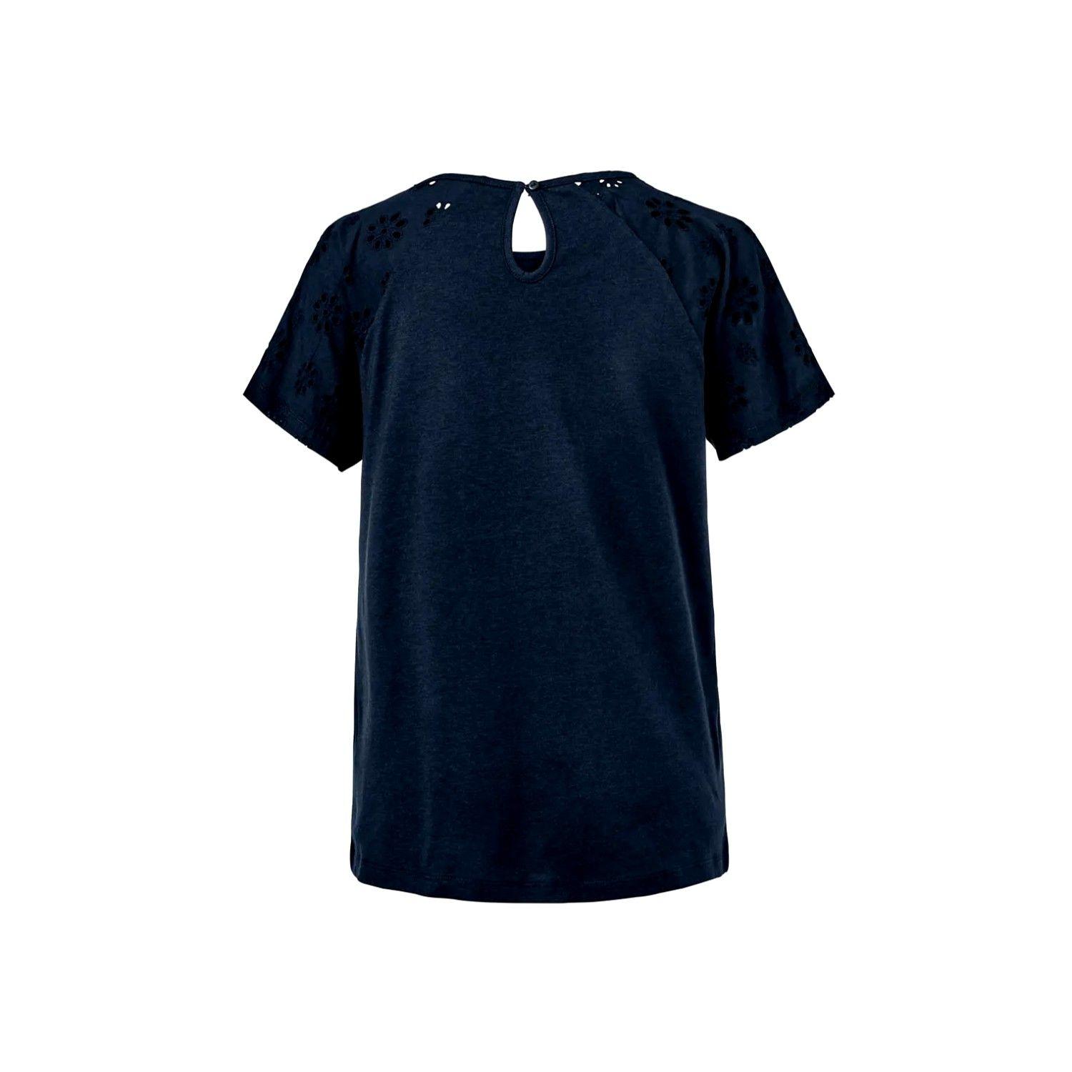 Blusa Con Bordado Azul Mujer Tchibo-1