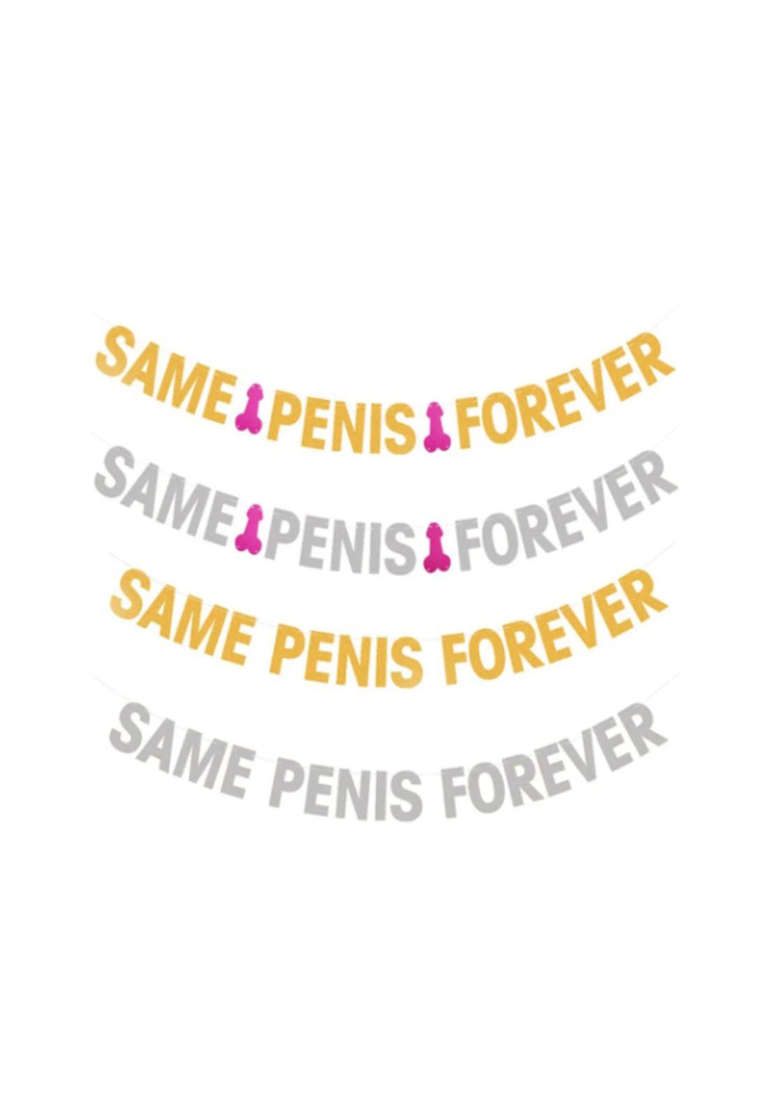 Decoración despedida de soltera "el mismo Pene por Siempre"-1