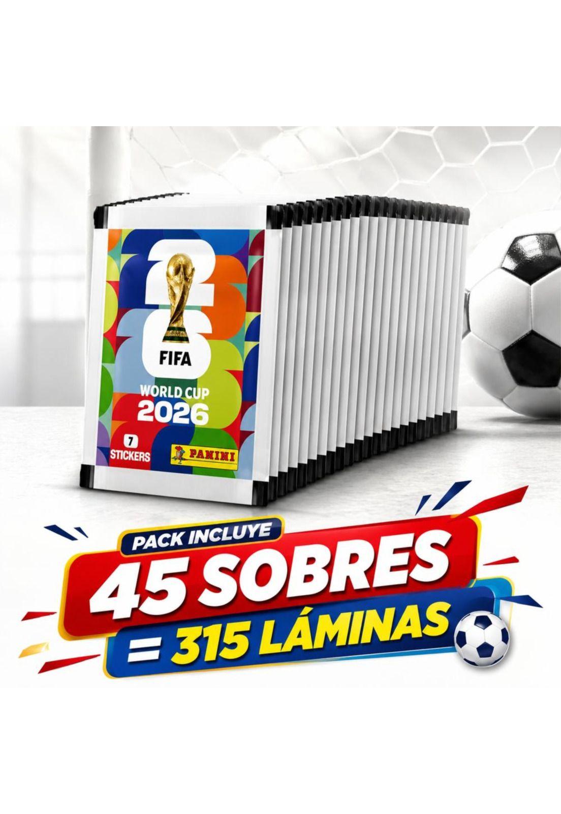 Pack 45 Sobres Panini Mundial FIFA 2026 Original 315 Láminas-3