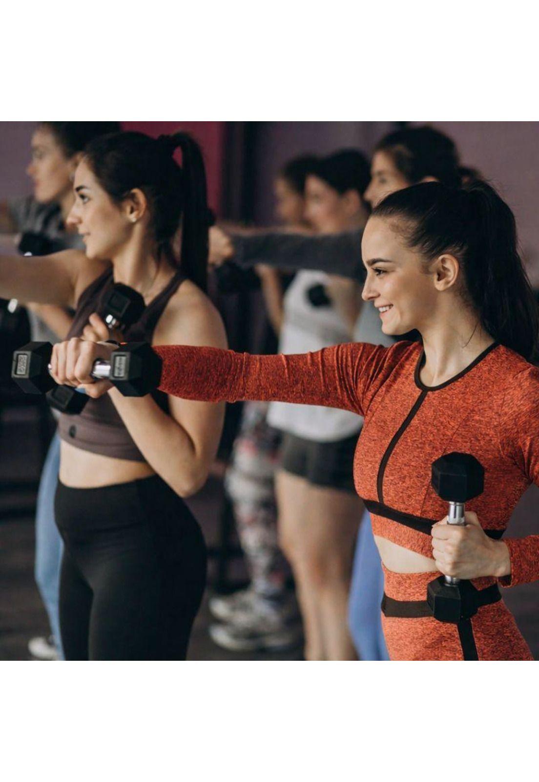 Mancuerna Profesional Hexagonal 5kg caucho  acero Fitness-5