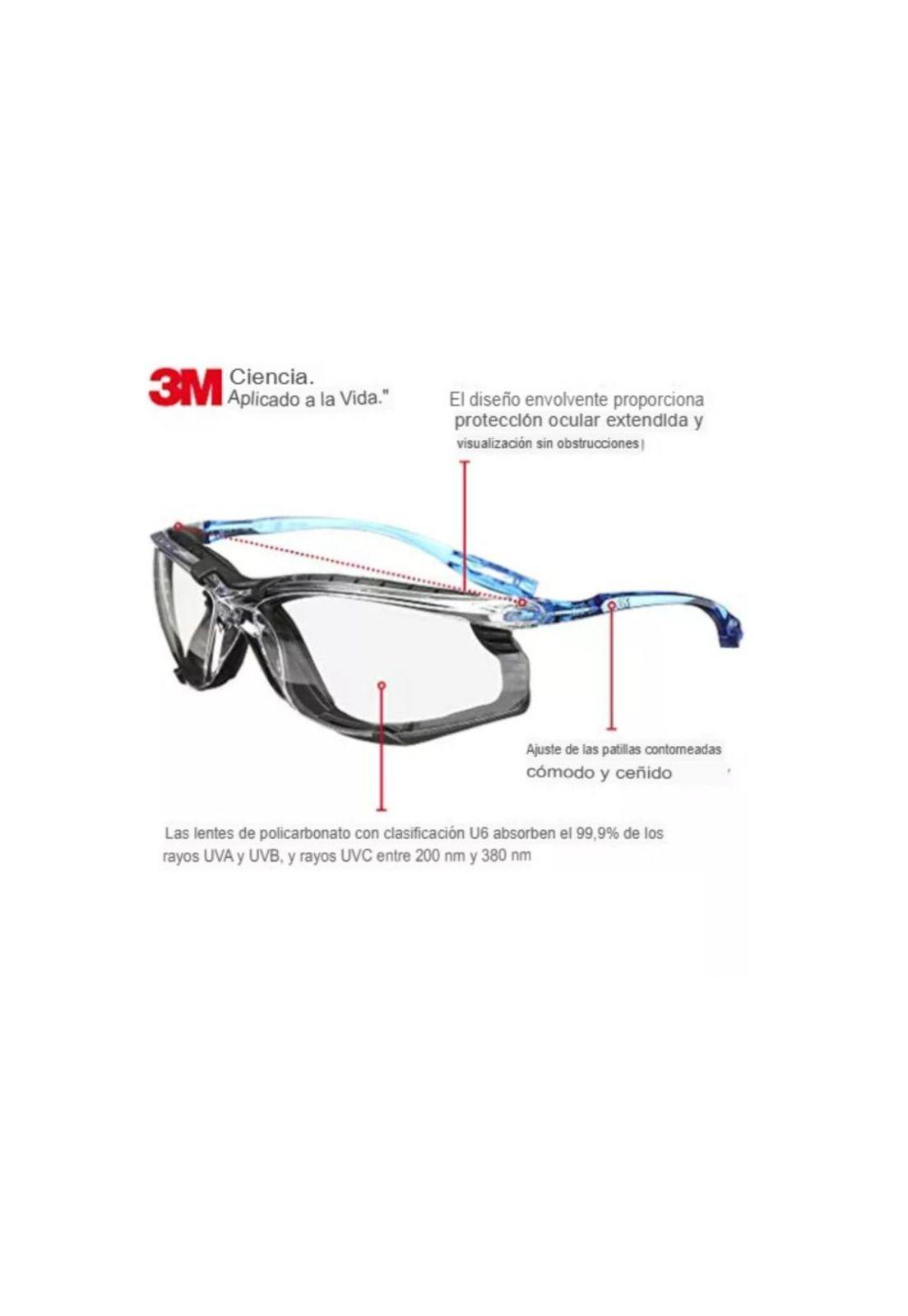 Lente Seguridad Sellado Gafas Virtua Claro - 3m-3