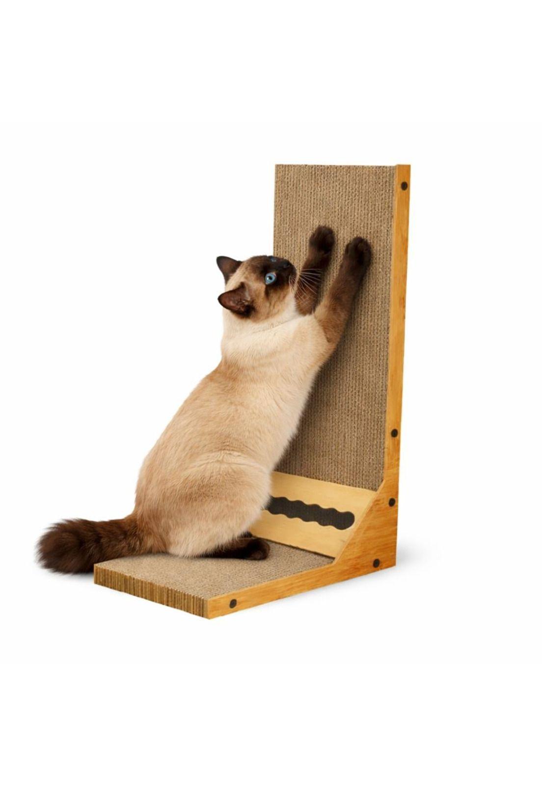 Rascador Para Gatos Madera Forma L Resistente Duradero-0
