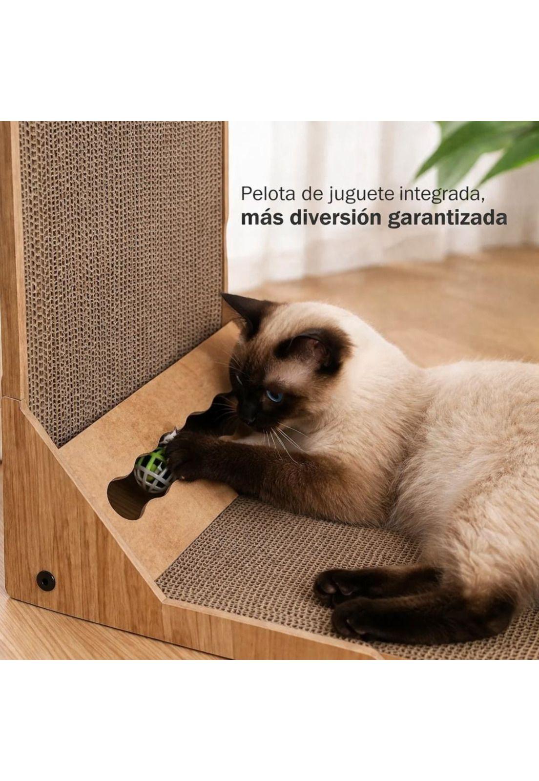 Rascador Para Gatos Madera Forma L Resistente Duradero-1