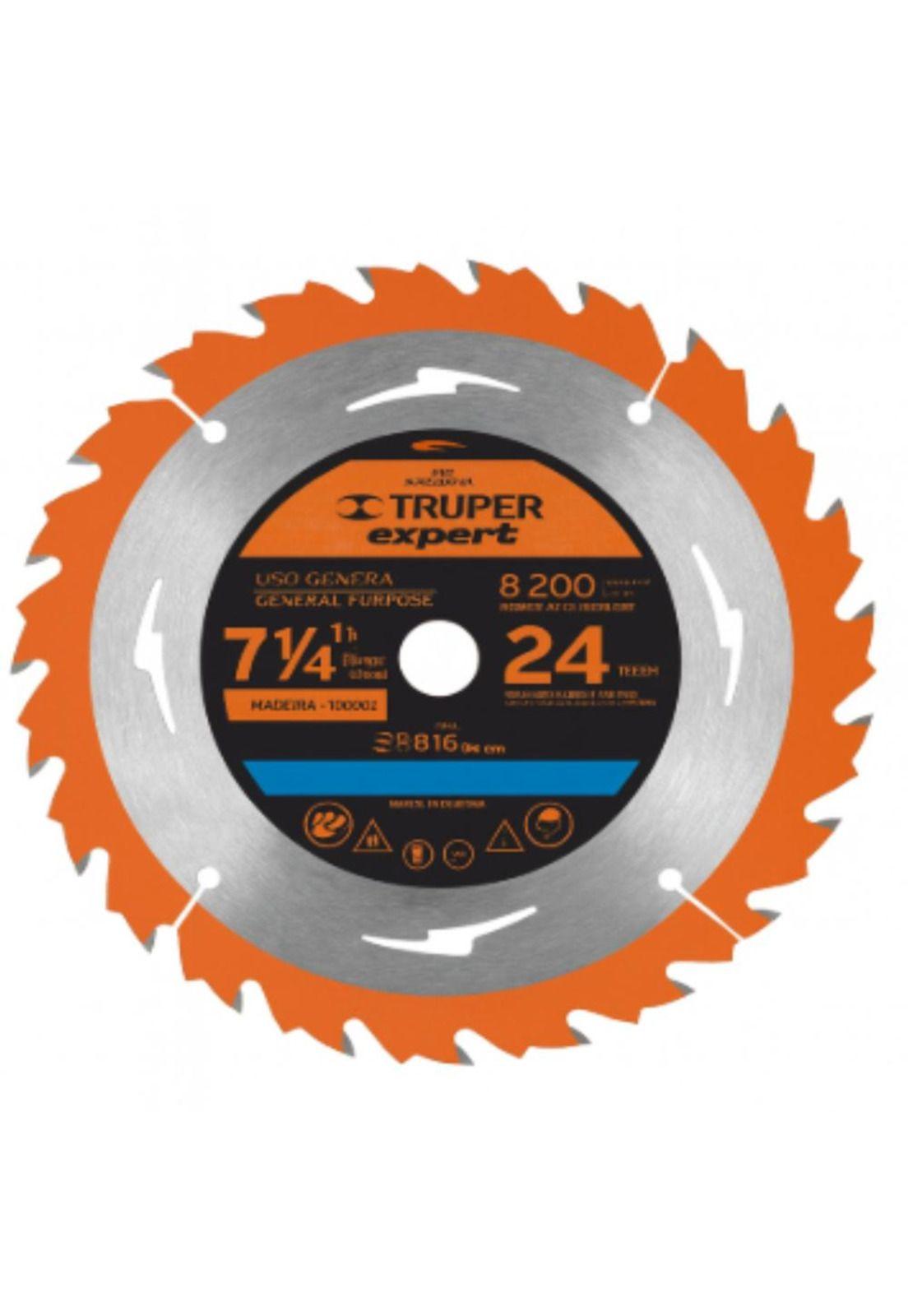Disco Sierra Circular 7 1/4 Pulgadas 24 Dientes Truper-0