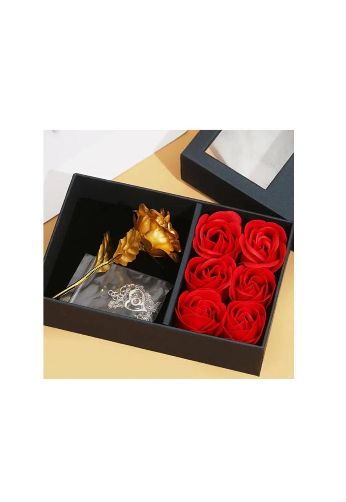 Caja Joyería de Flores Eternas y Collar Love Mujer Amor-3