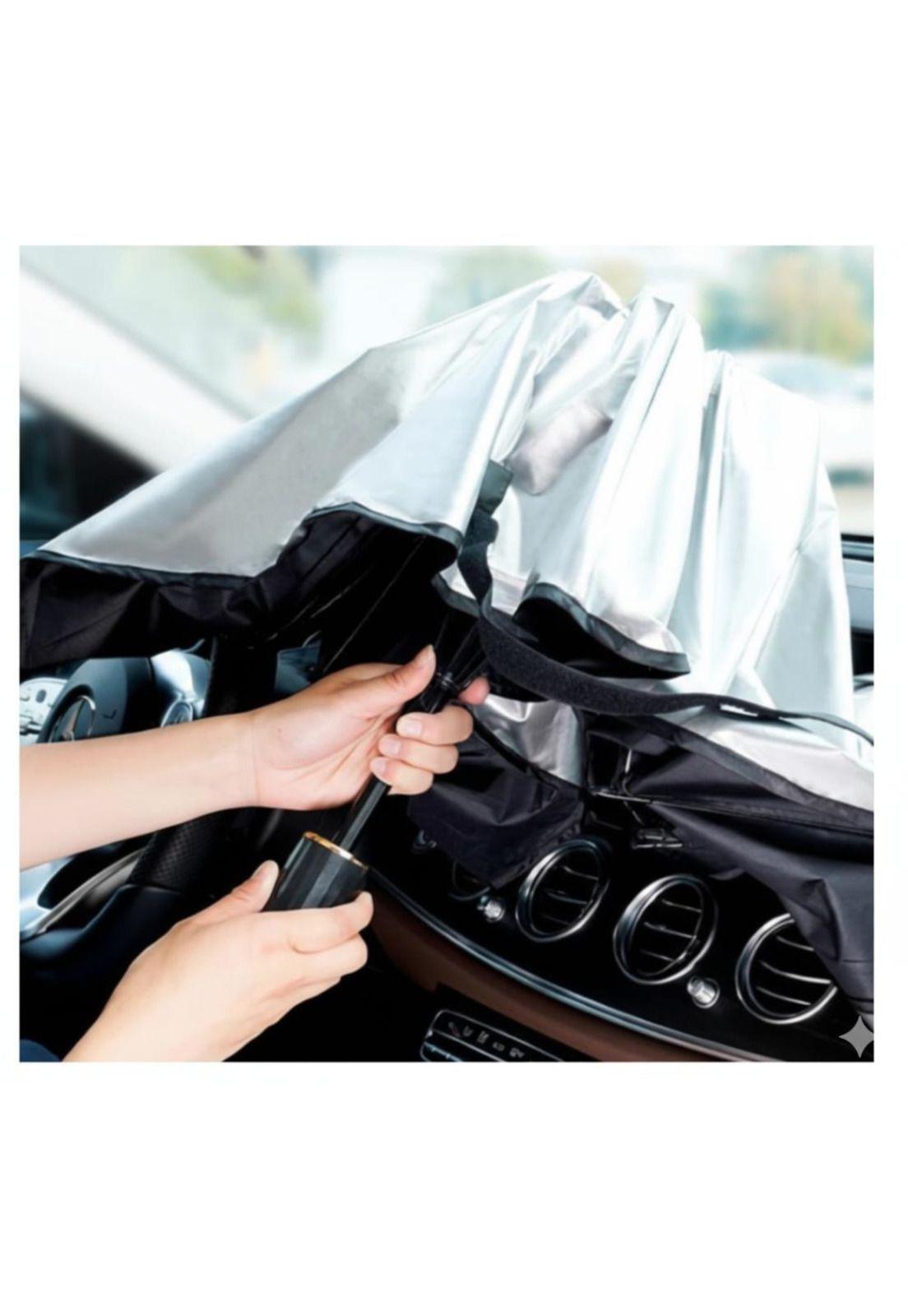 Quitasol Parabrisas Sombrilla Parasol Sol Protector Auto-3