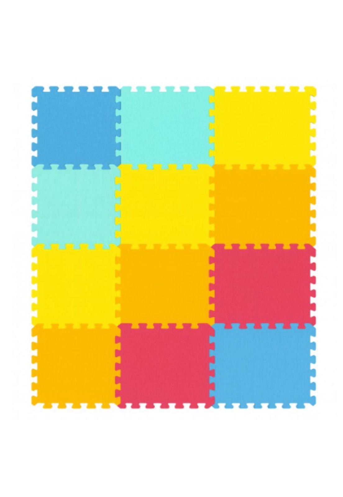 Alfombra Goma EVA   60x60 cm Infantil 12 Piezas de Colores-1