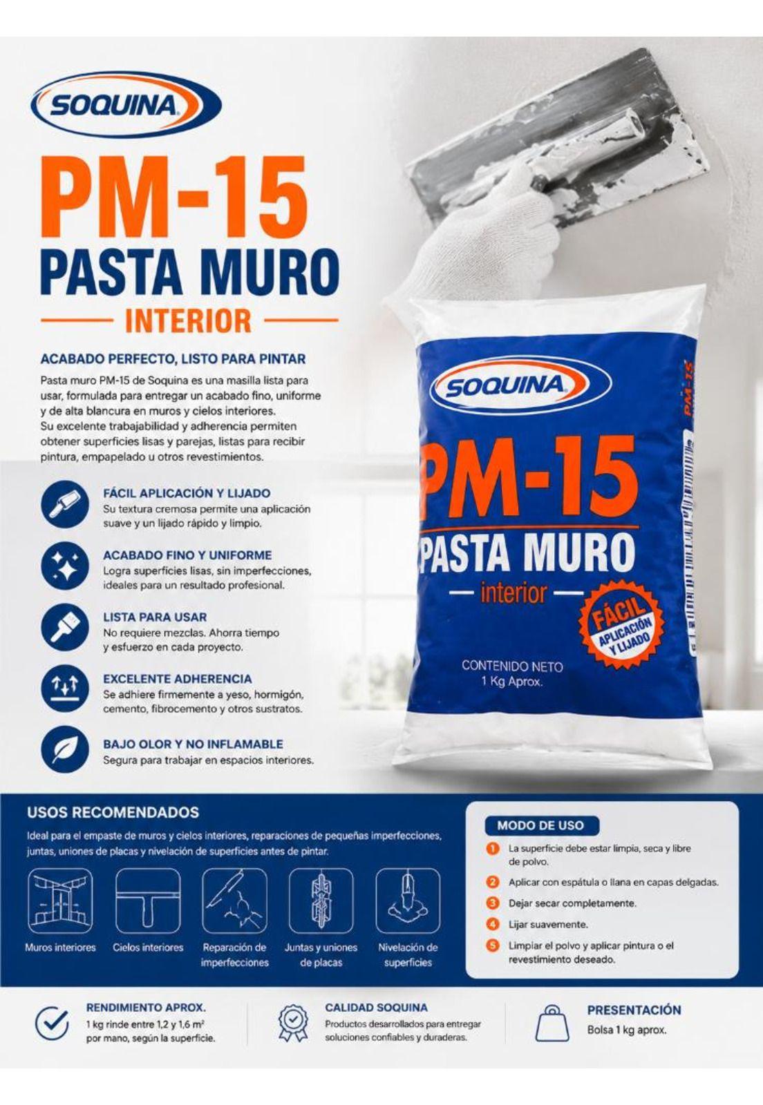 Pasta Muro PM-15 Soquina Interior 1 Kg-2