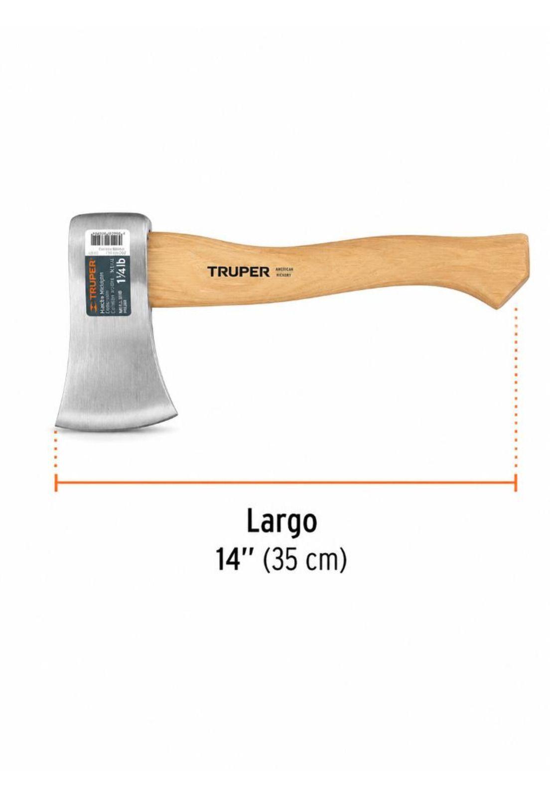 Hacha Cazador 1-1/4 Lb, Mango Hickory 14 , Truper-4