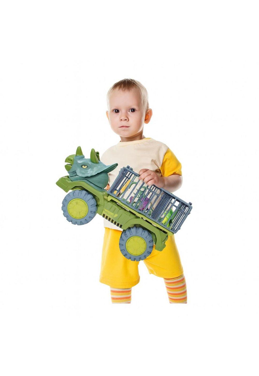 Camión Transporte Dinosaurios Triceratops Rex Juguete Niños-3