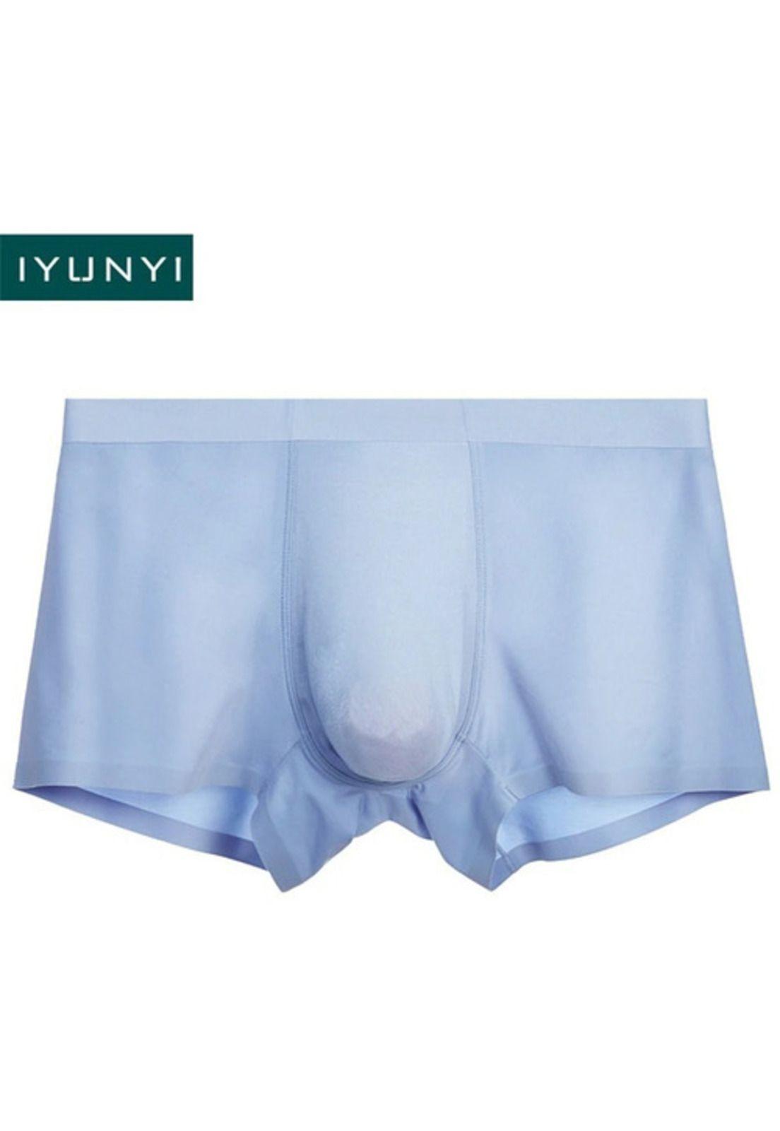 Boxer De Seda Sexy Trasnlucido Hombre Sin Costura 3piezas-2