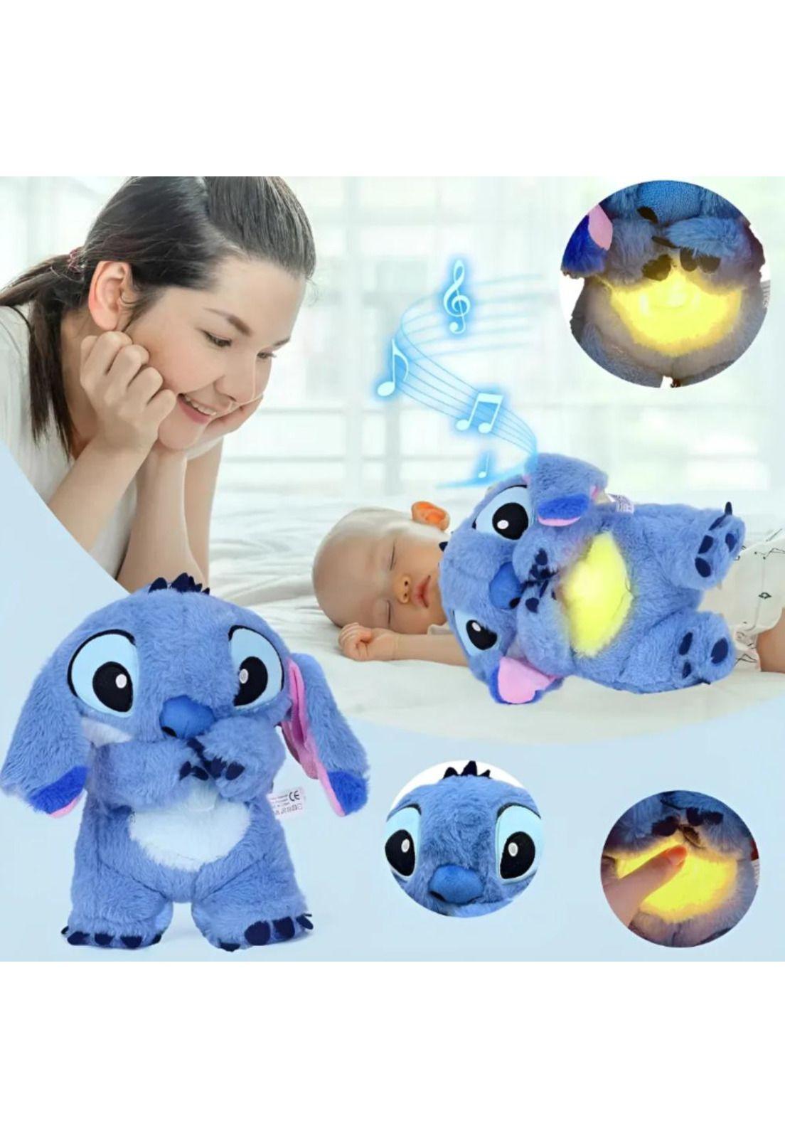 Peluche Stitch Respira Interactivo Duerme relaja Musica Luz-4