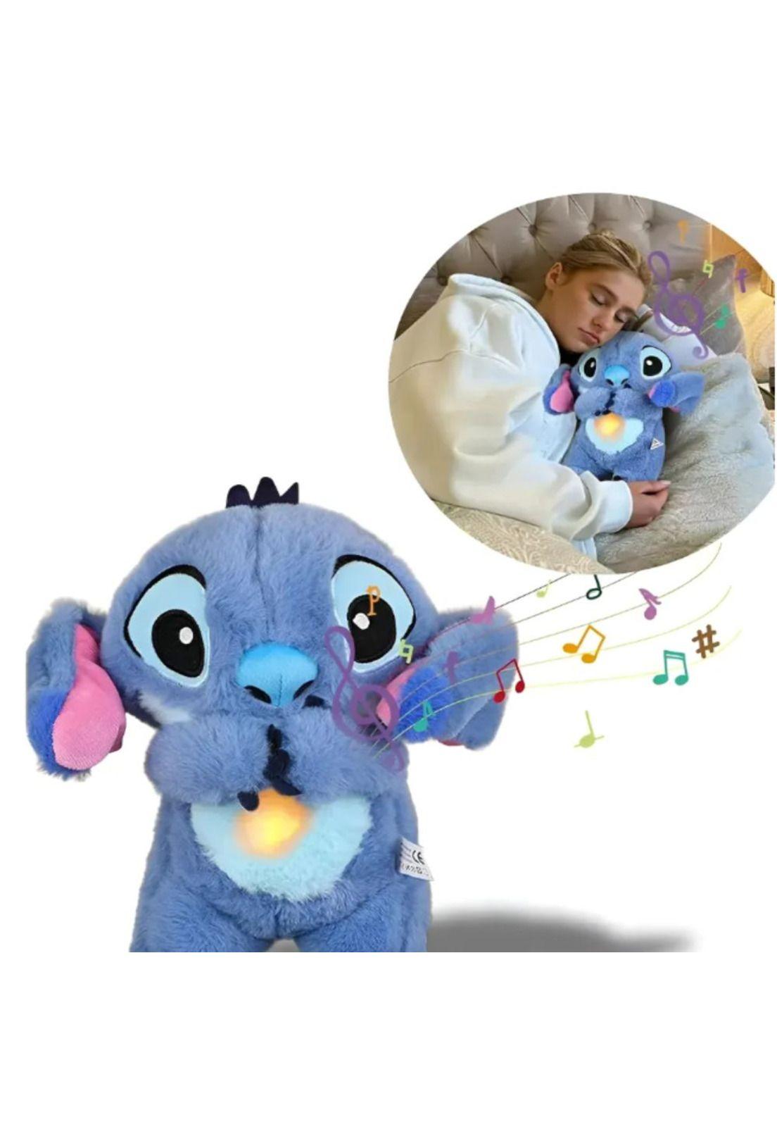 Peluche Stitch Respira Interactivo Duerme relaja Musica Luz-8