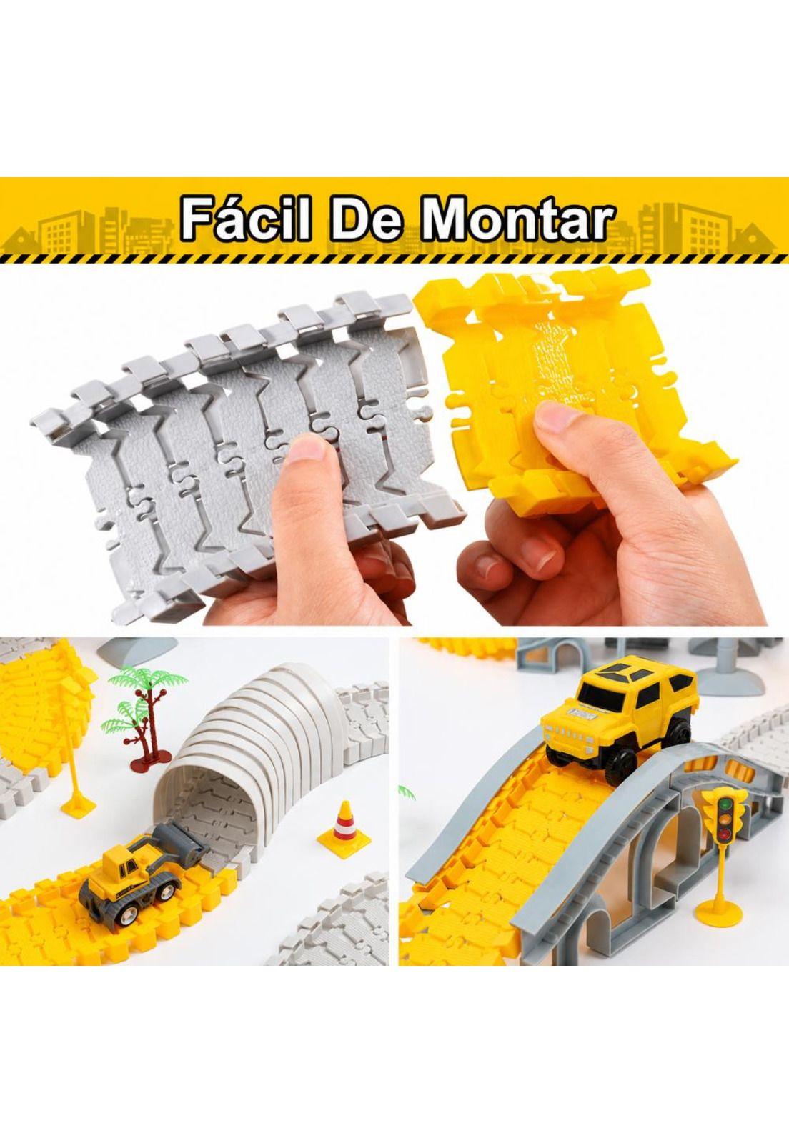 Set Pista De Autos Infantil Bloques Armables-3