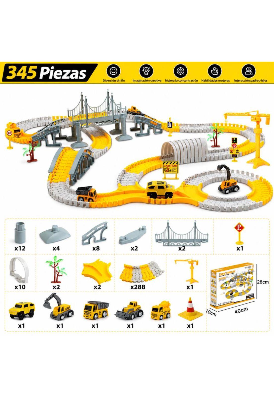Set Pista De Autos Infantil Bloques Armables-4
