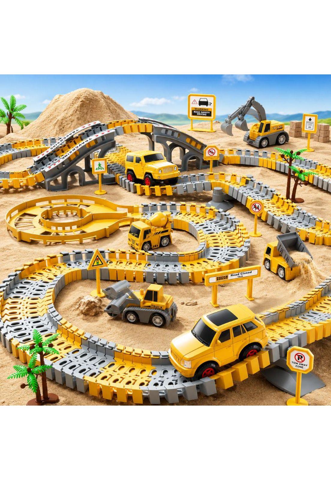 Set Pista De Autos Infantil Bloques Armables-7