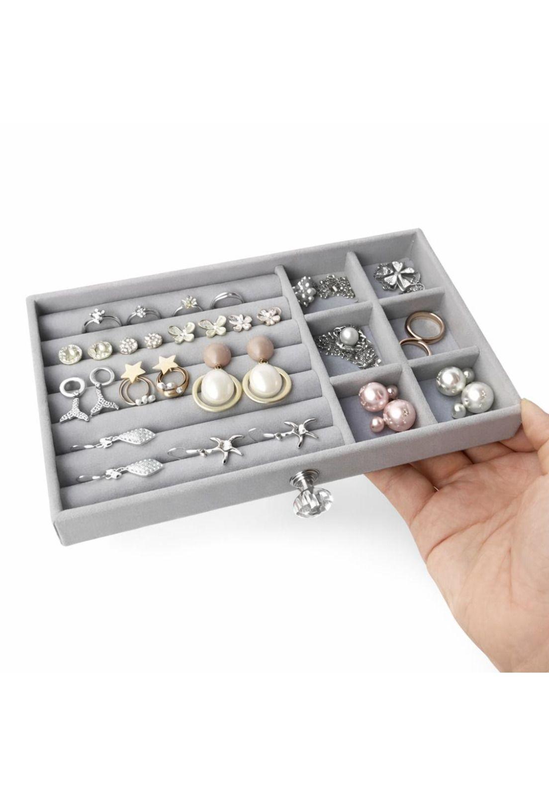 Organizador de Joyas Elegante 2 Pisos Acrílico Caja Joyero-2