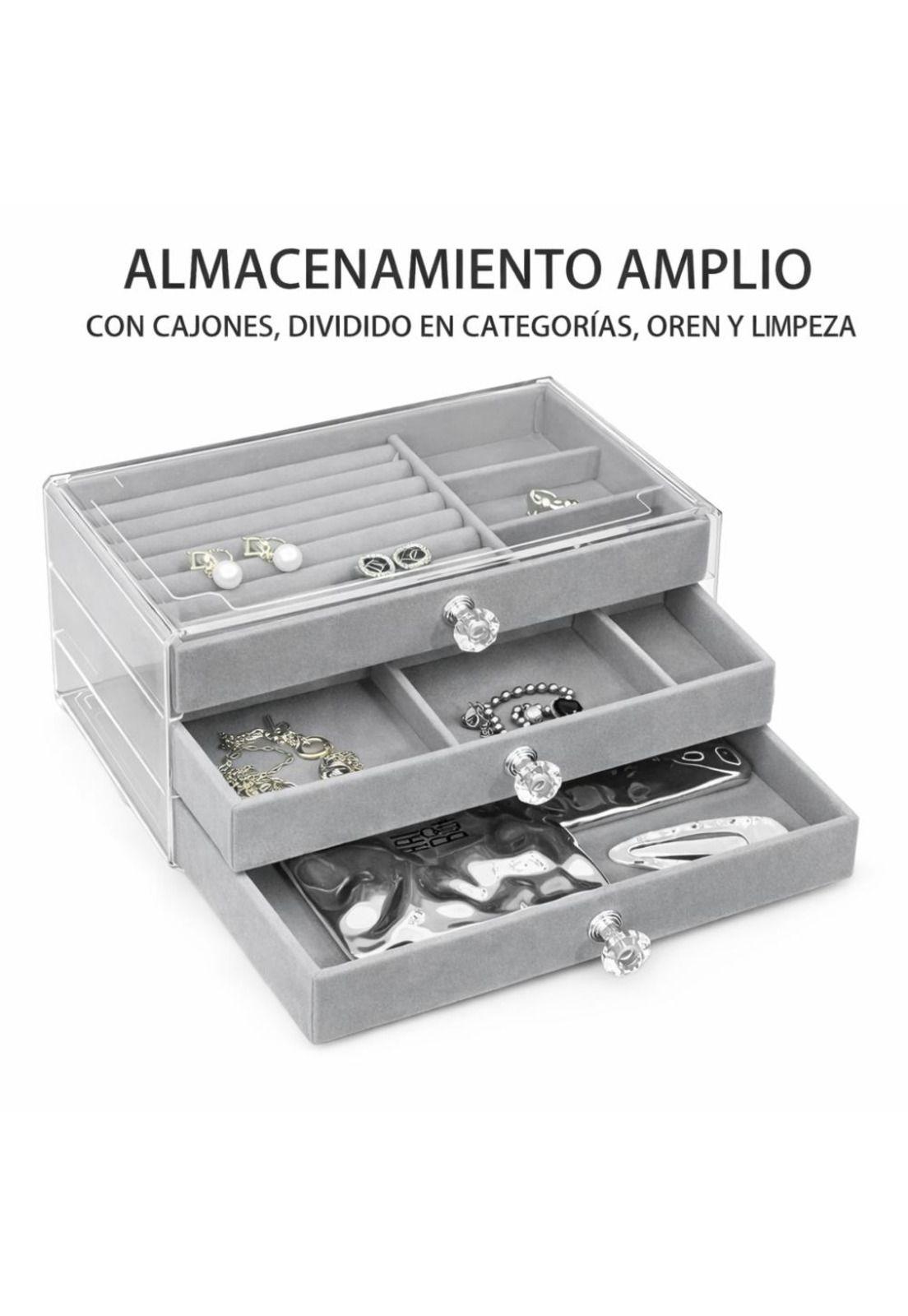 Organizador de Joyas Elegante 2 Pisos Acrílico Caja Joyero-6