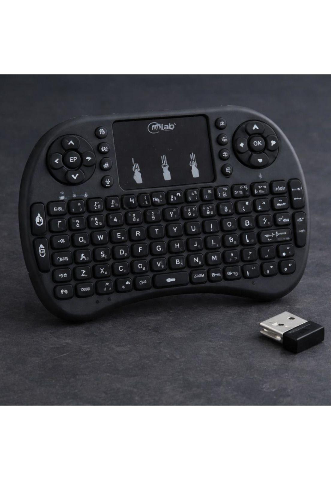 Teclado Mini Wireless Mlab Smart TV con Touch Pad USB-2