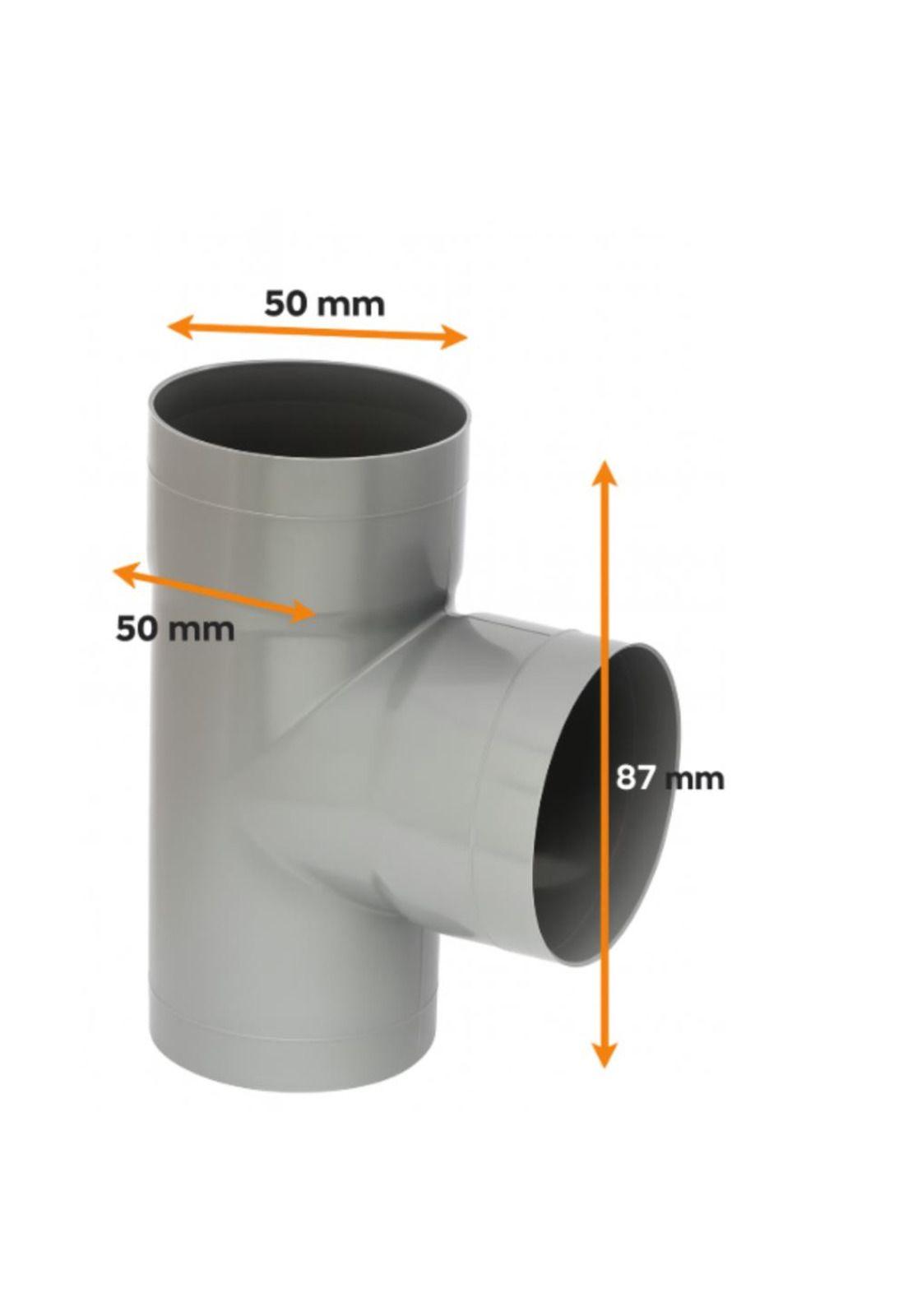 Tee Pvc Sanitario Gris 50 X 50mm Pvc Petroflex-2