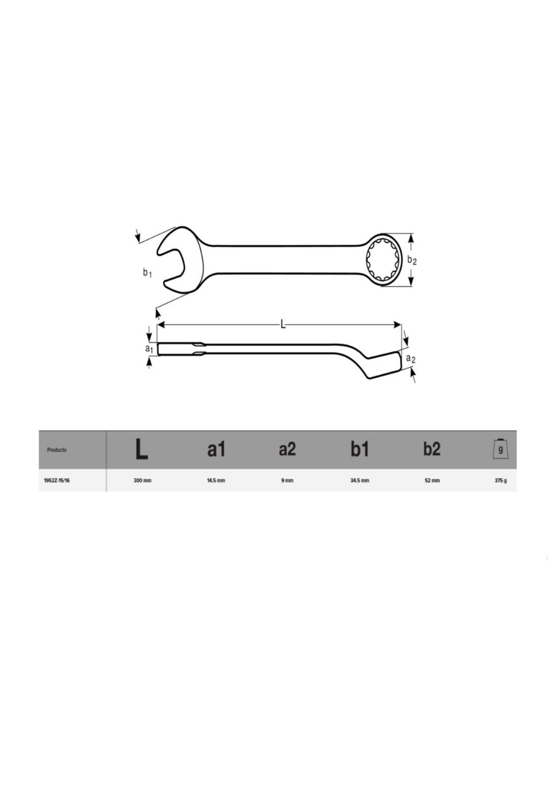 LLAVE PUNTA CORONA 15/16 1952Z-2