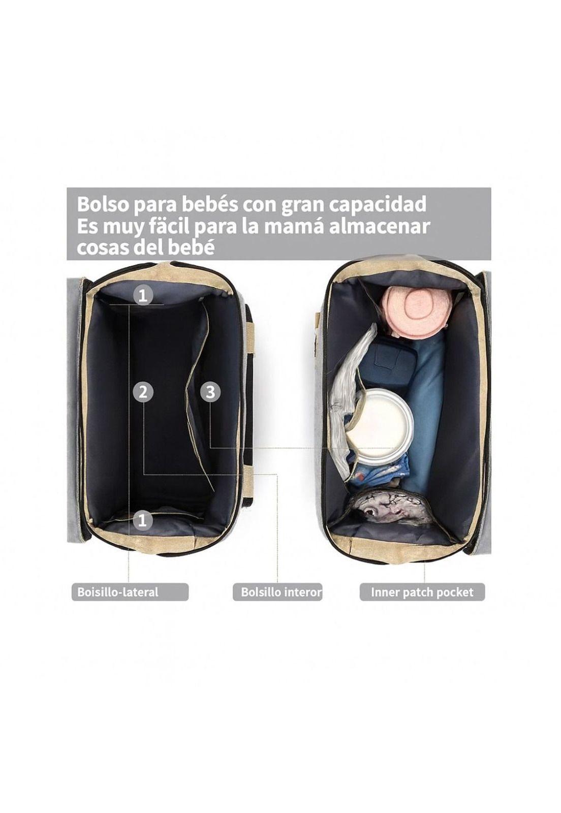 Mochila 3 En 1 Pañalera Cuna Y Mudador Portátil Para Bebés-6