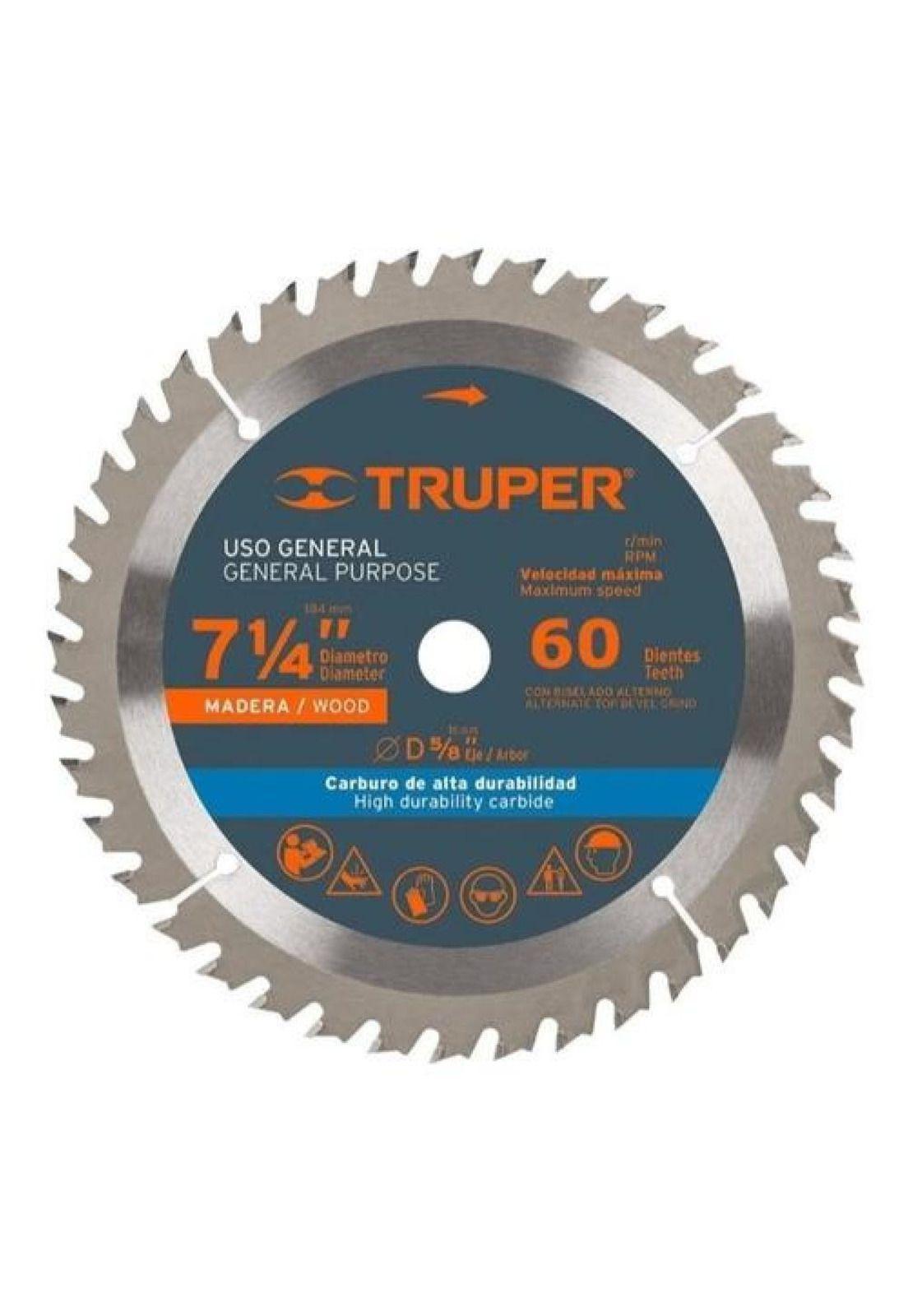 Disco Sierra Circular 7 1/4 Pulgadas 60 Dientes Truper-0