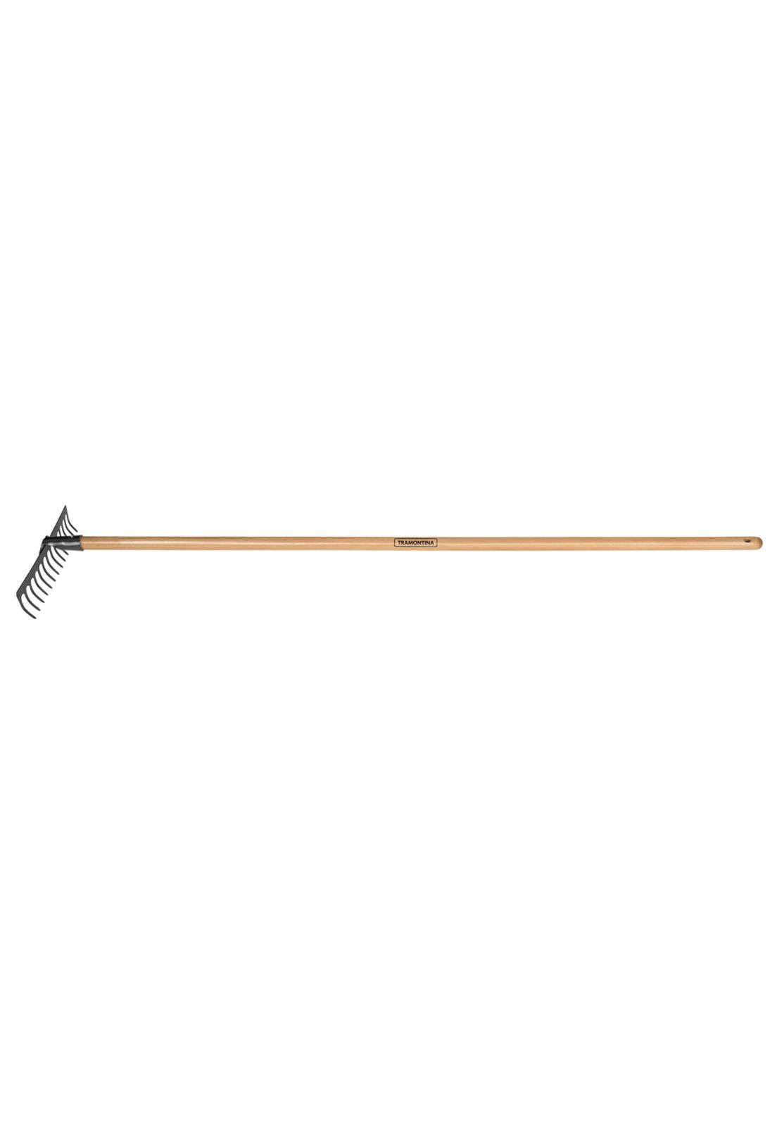 Rastrillo curvo liviano 14dts Mango Madera 145cm Tramontina-4