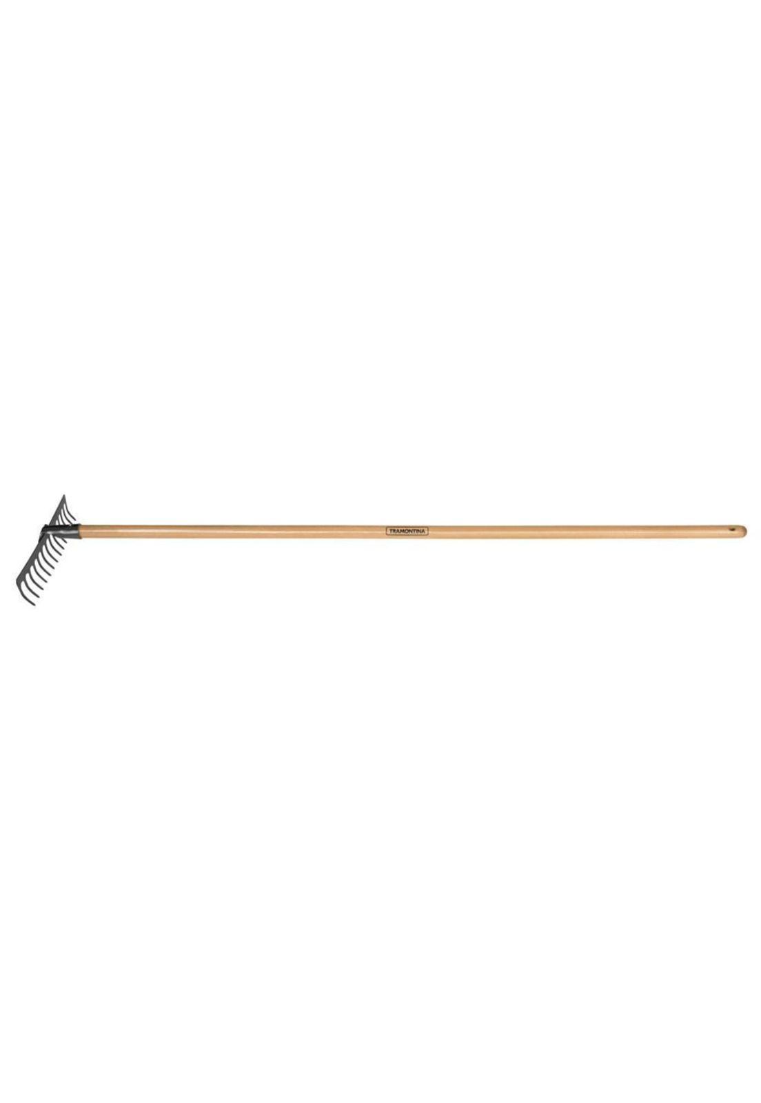 Rastrillo curvo liviano 14dts Mango Madera 145cm Tramontina-4