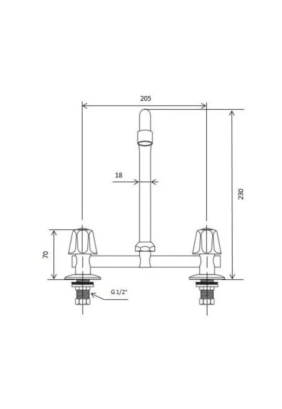 Llave combinación lavaplatos estándar Hoffens-3