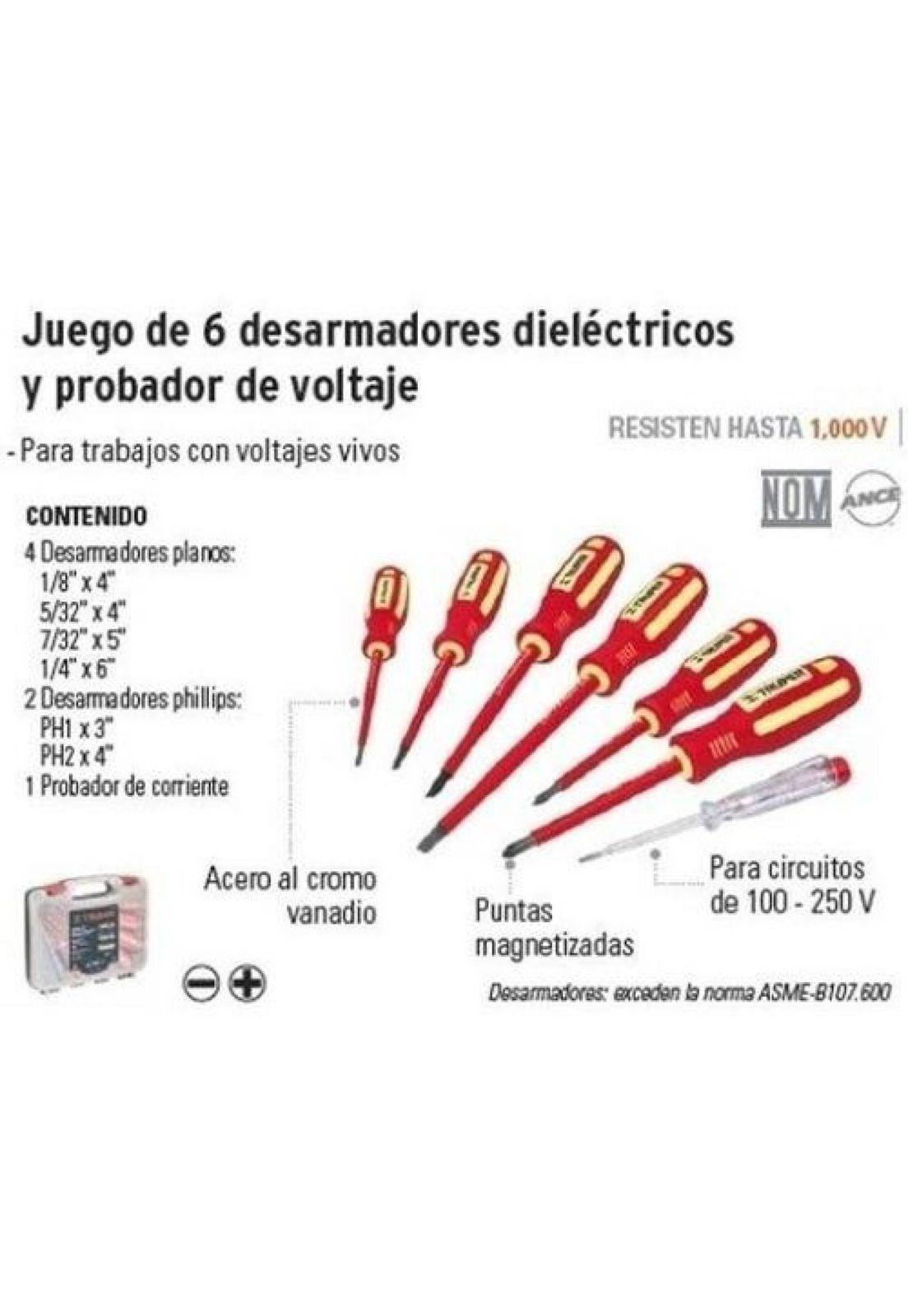Destornillador Aislado Juego De 7 Piezas Truper 1000v-3