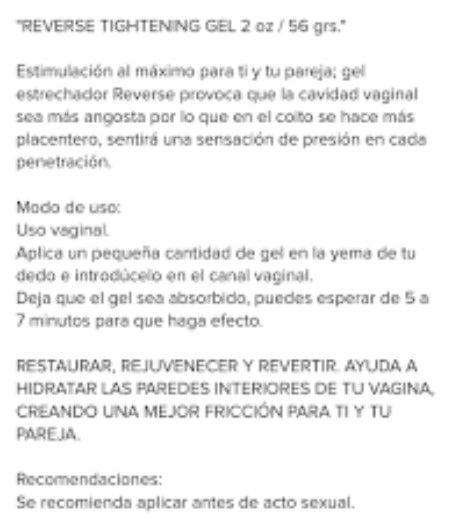 Gel Estrechador Restaurador y Rejuvenecedor Vagiinal Reverse-1