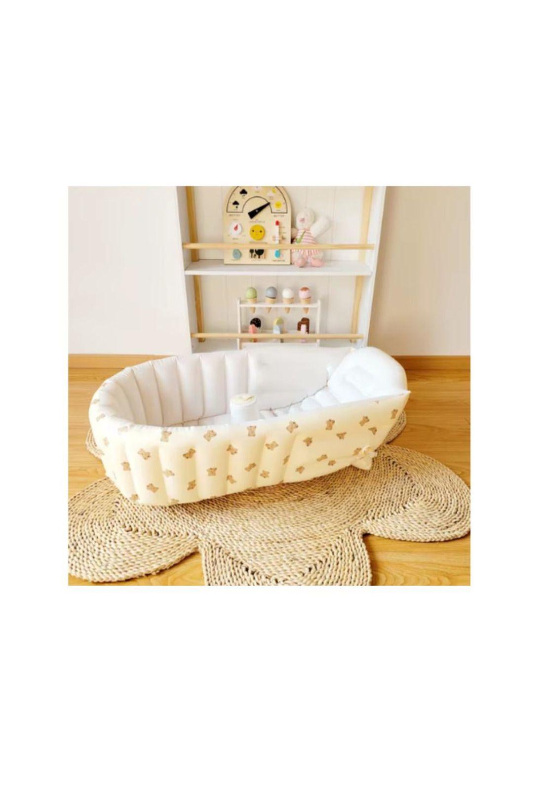 Bañera inflable Piscina bebes antiresbalante Cómoda Portátil (BAÑERAS:OSO)-6